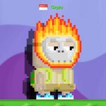 A player wearing the Flaming Skull Mask