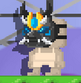 A player wearing the Yokai Mask