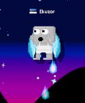 A player jumping while equipping Diamond Wings.