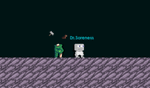 A player wearing the Unhelpful Hand.