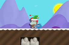 The pet influenza virus trailing behind a player with the Winter Flu Vaccine equipped.