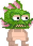 A player wearing the Fish Monster Mask