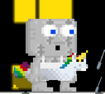 A player wearing the Unicorn Floatie