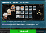 Assassin's Creed Costumes' purchase screen