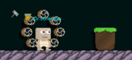A player wearing the Raijin's Taiko