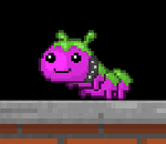 A walking Leashed Silkworm - Purple