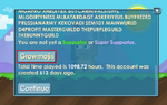 The Growmojis button, accessible when a player wrenches themselves