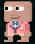 A player wearing the Salmon Suit