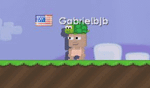 A player with the Turtle Hat equipped