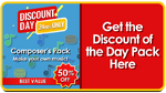 Composer's Pack discount feature button