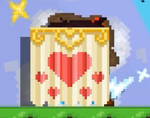 Two players without the Valentine mod behind a Love Curtain