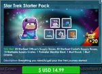 Purchase screen of the Star Trek Starter Pack