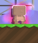 A player wearing the Ultraviolet Aura