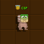 A player wearing a Growmoji Sick Mask