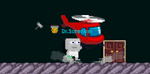 A player wearing the Action Hero Helicopter