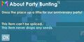 Party Bunting's in-game descriptions.
