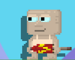 A player equipping a Draconic Rocket Parasol.