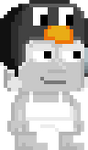 A player wearing the Penguin Beanie.