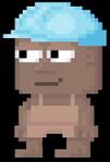 A player wearing the Blue Hardhat