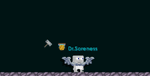 A player wearing the Cursed Stone Chestplate.