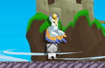 A player wearing the Soaring Beast.