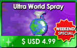 The Ultra World Spray store button