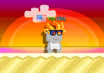 A player wearing the Sunset Mask