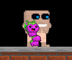 A dancing Leashed Silkworm - Purple