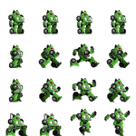 The sprites of the robot version of the Go-Go-Growformer!.