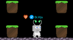 A player wearing the Healing Antennae.