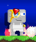 A player wearing the Monocle with an Ancestral Lens of Riches : Level 5