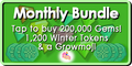 Monthly Bundle's store button from January 1, 2019, featuring Growmoji Cake