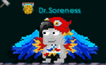 A player wearing the Scarlet Macaw set