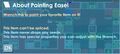 In-game descriptions of the Painting Easel.
