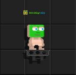 A player wearing the Green Facepaint