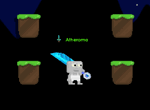 A player wearing the Ash's Blade.
