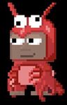 A player wearing the full Lobster Onesie set