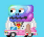 A player with the Crystal Skull equipped