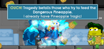 What happens to a player with a regular Pineapple Body or Dangerous Pineapple Body who feeds a Pineapple to someone else with a Dangerous Pineapple Body
