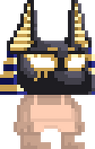 A player wearing the Anubis Mask.