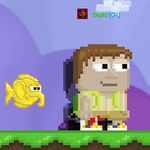 A player wearing the Absolutely Real Elephant Fish