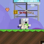A player wearing the Slippery Chemical Coat