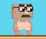 A player equipping a Disguise Glasses.