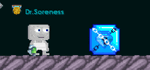 A player wearing the Healing Beam