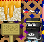 A player standing near a Nacho Block.