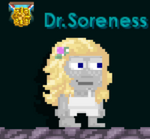 A player wearing the Half Up Hairstyle
