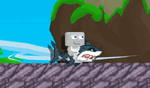 A player wearing the Riding Alpha Great White Shark.