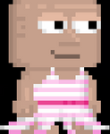 A player wearing Valentine Dress