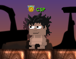 A player wearing Tousled Hair
