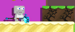 A player wearing a Staff of the Deep